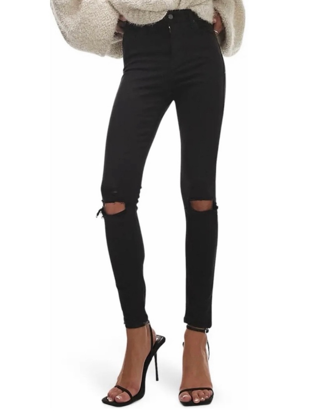 HALE Women’s High Rise Black Skinny Jeans Size 30